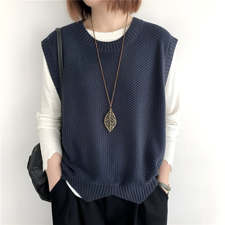 Ramona - Jersey de Punto Con Cuello Redondo