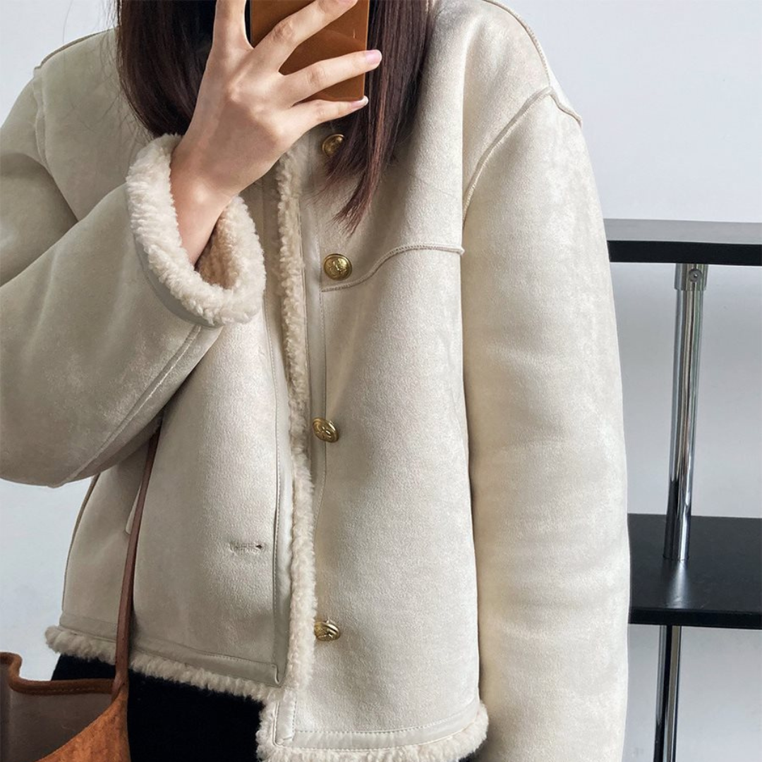 Fiona - Cálida Chaqueta de Piel de Cordero