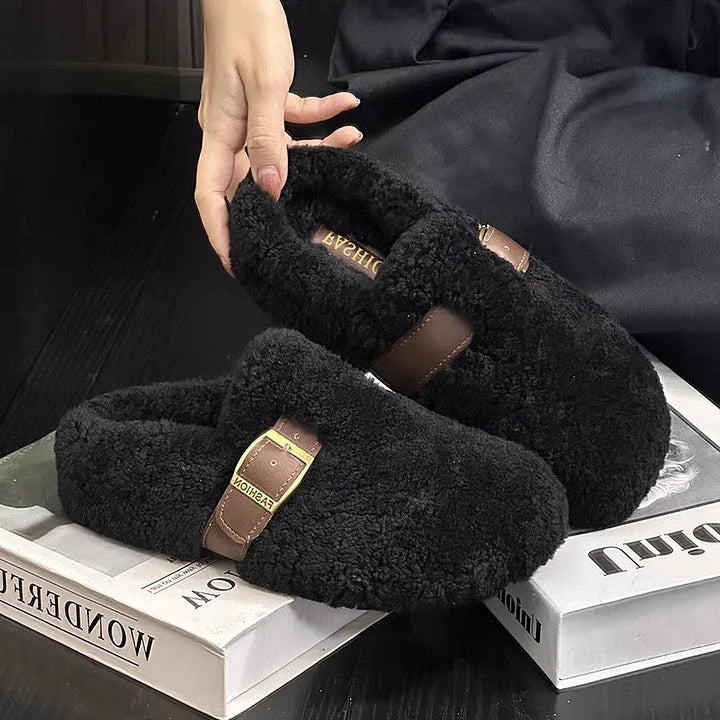 Zilvia - Zapatos Cálidos De Lana De Cordero Estilo Hada