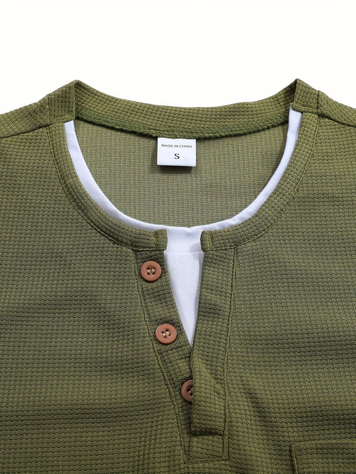 Wladimir - Polo De Manga Larga Con Botones y Bolsillo