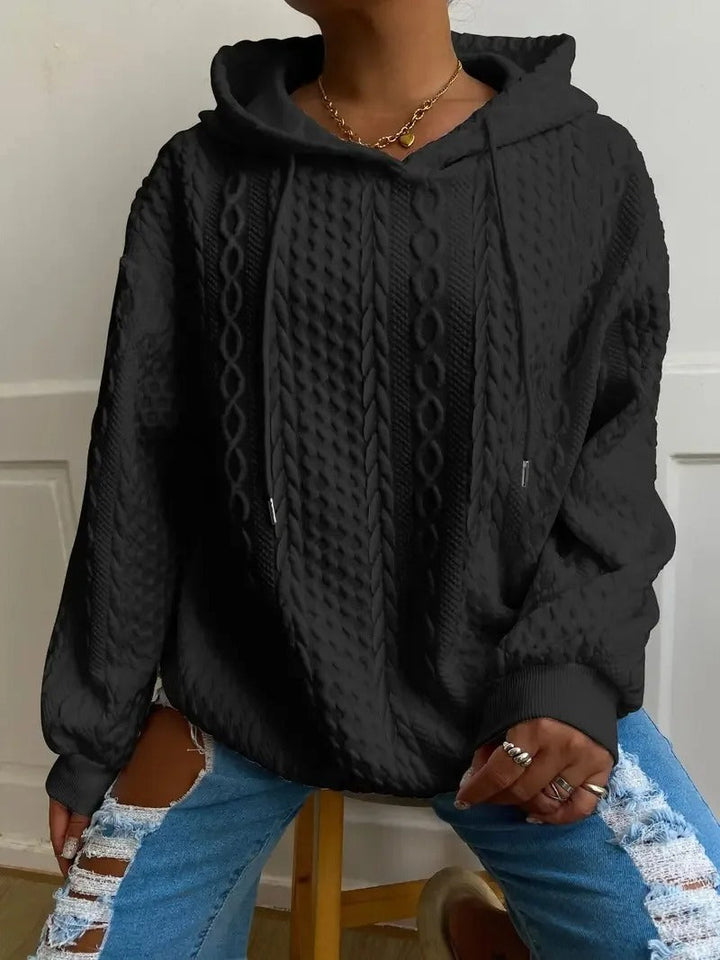 Lorna - Sudadera de Moda con Bolsillo de Torsión y Manga Larga