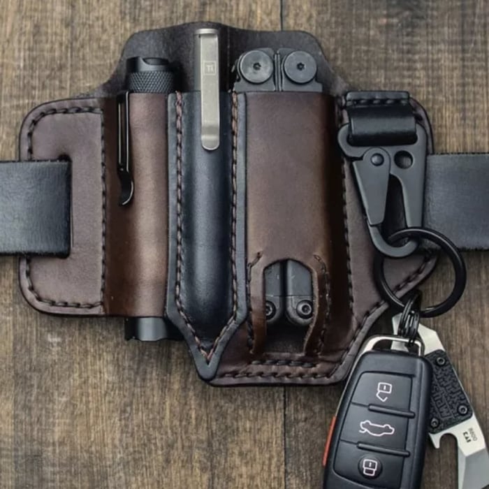 Beltora - Funda De Cuero Para Cinturón Táctico Multifuncional Con Ebilla De Búho
