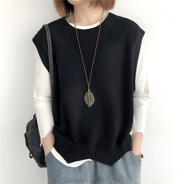 Ramona - Jersey de Punto Con Cuello Redondo