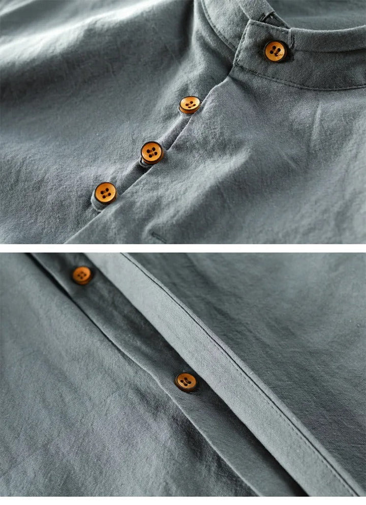 Tevin - Camisas Informales de Manga Larga