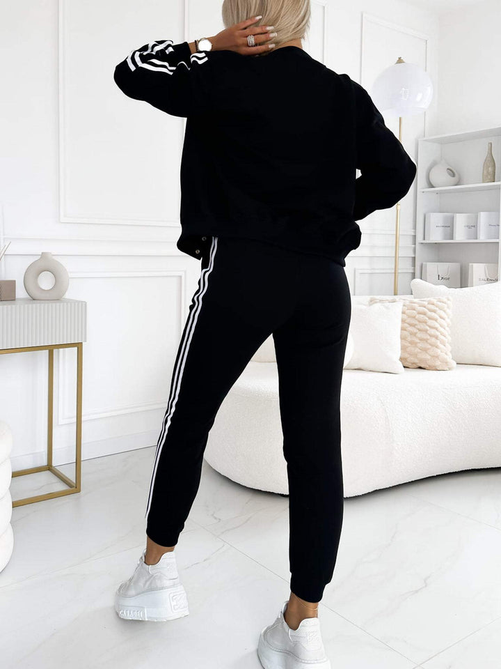 Kendra - Cuello Redondo Chaqueta Y Pantalón Juego de 3 Piezas
