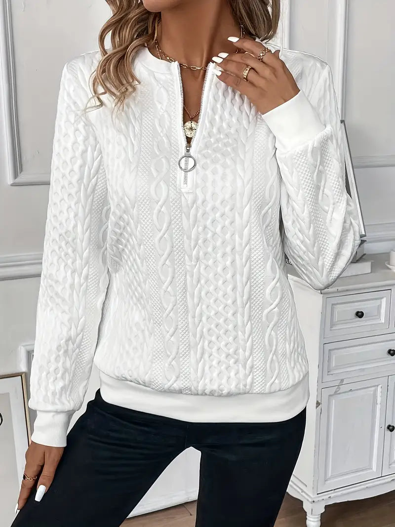Erna - Elegante jersey con cremallera para mayor comodidad y estilo