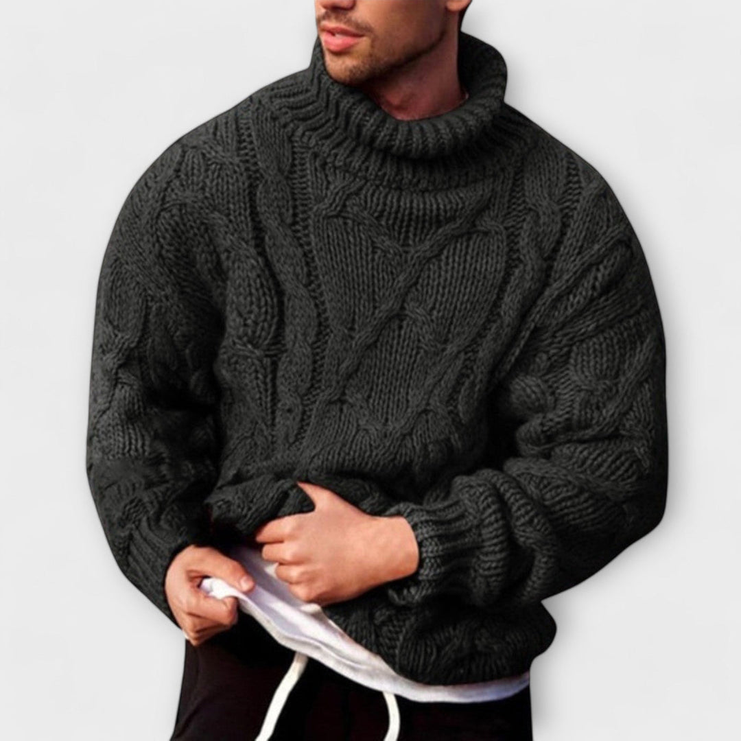 Firth - Jersey de Invierno de Punto y Cuello Alto
