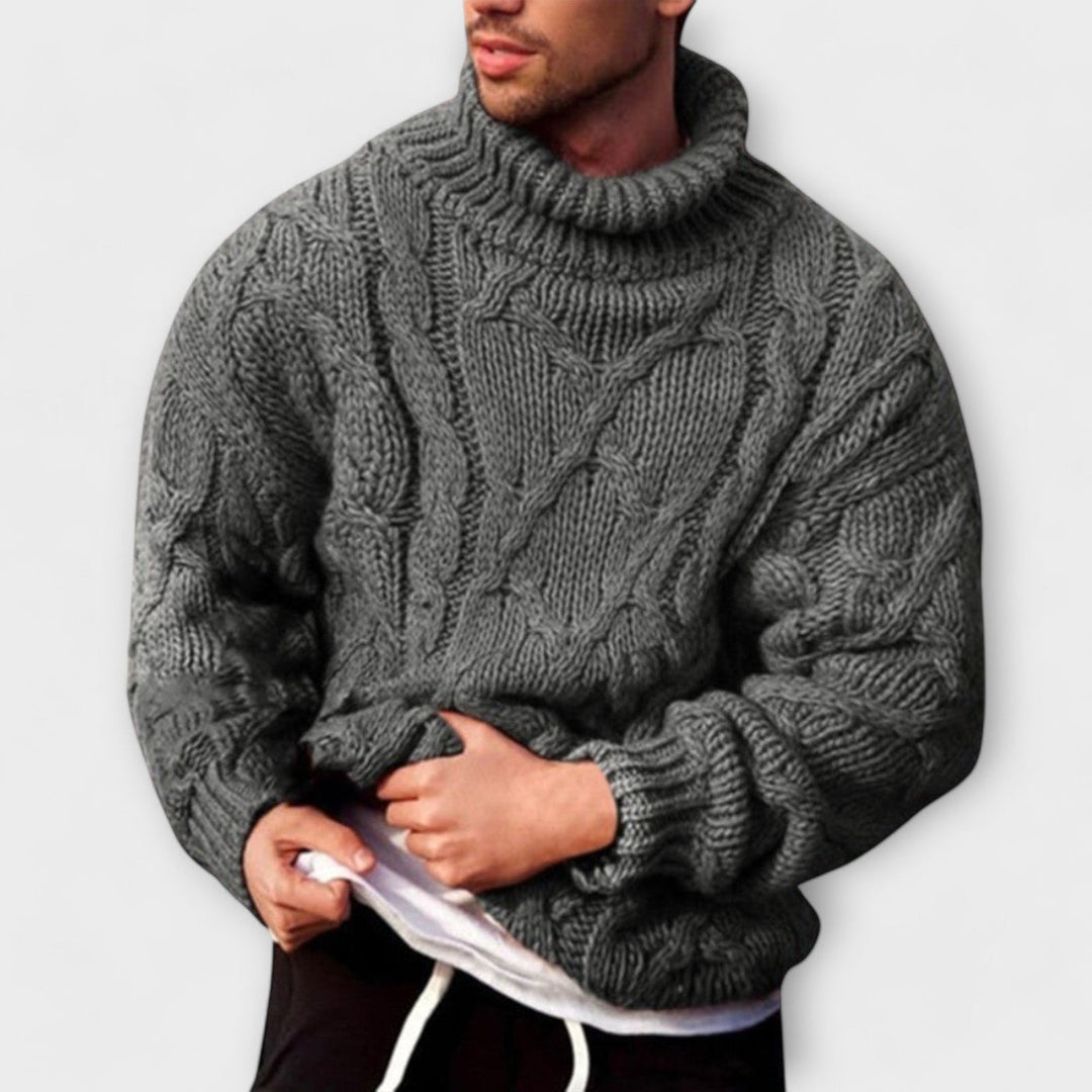 Firth - Jersey de Invierno de Punto y Cuello Alto