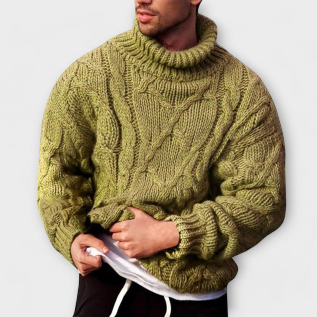 Firth - Jersey de Invierno de Punto y Cuello Alto