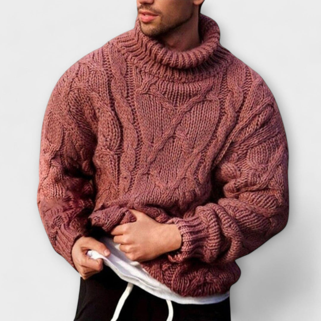 Firth - Jersey de Invierno de Punto y Cuello Alto