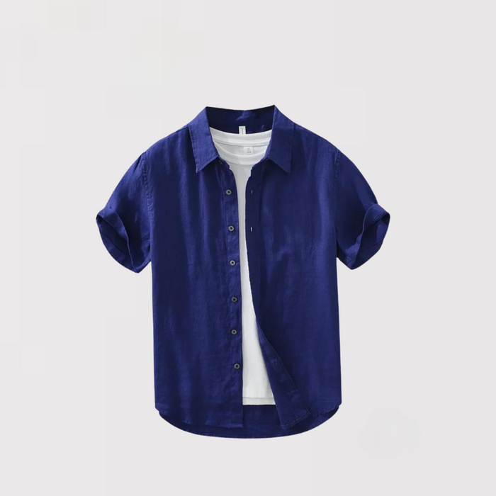 Kurtis - Camisa de Lino de Manga Corta