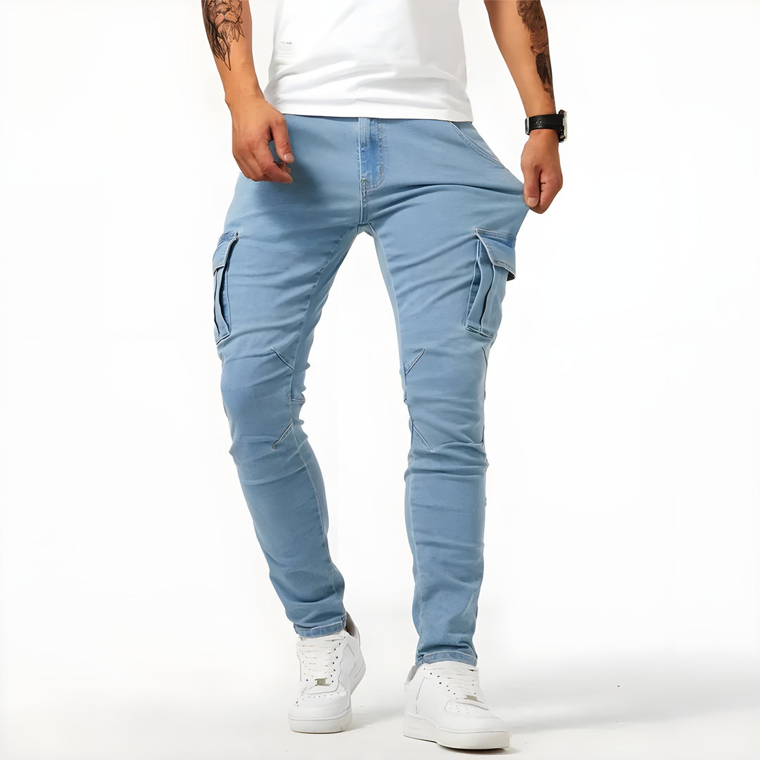Bartosz - Pantalones Cargo Vaqueros Elásticos