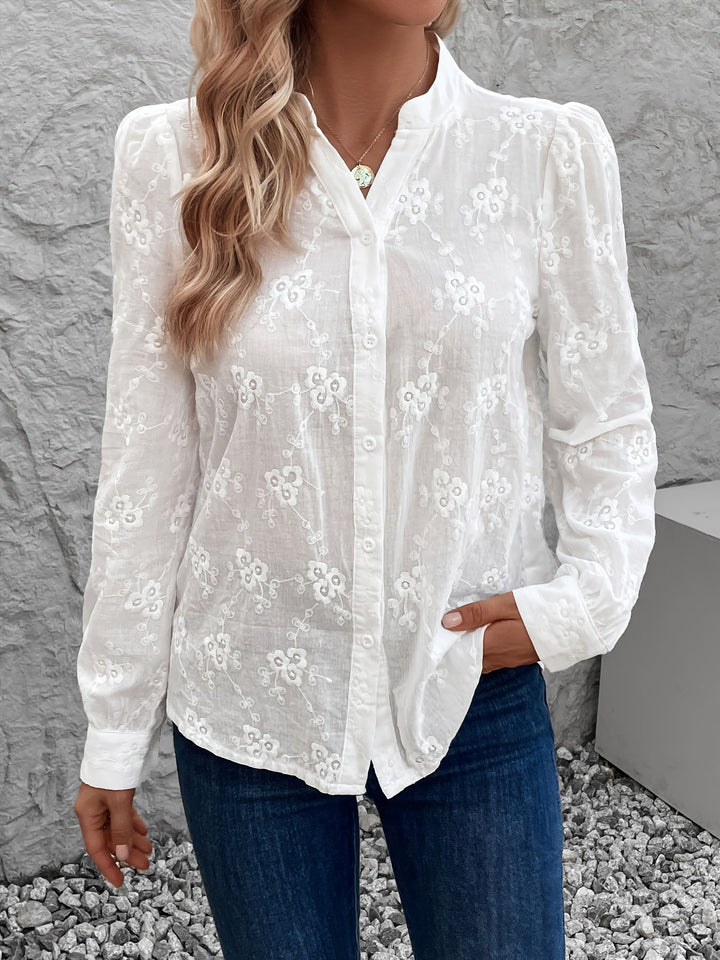Verilou - Camisa de Manga Larga Bordada