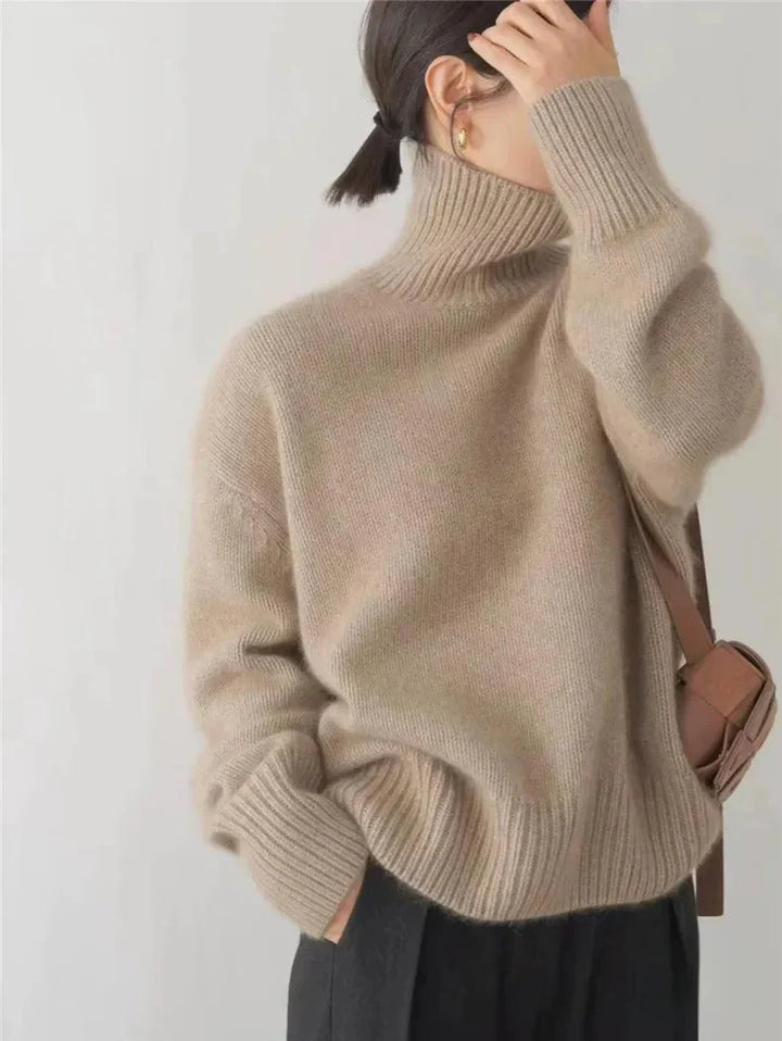 Diana - Cómodo Jersey De Punto Suave De Cuello Alto