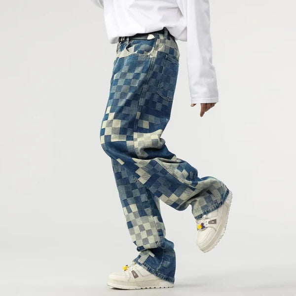 Sampson -  Pantalones Anchos con Estampado Pixelado
