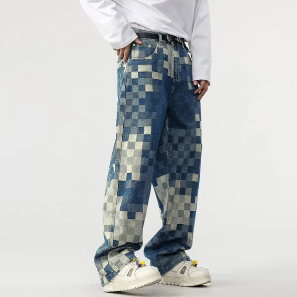 Sampson -  Pantalones Anchos con Estampado Pixelado