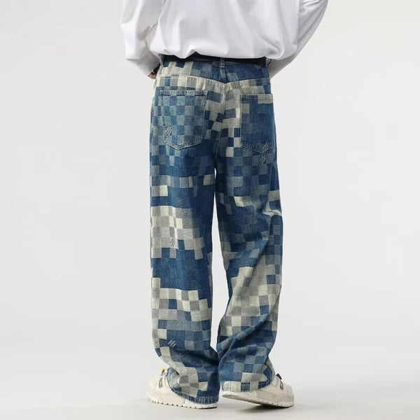 Sampson -  Pantalones Anchos con Estampado Pixelado