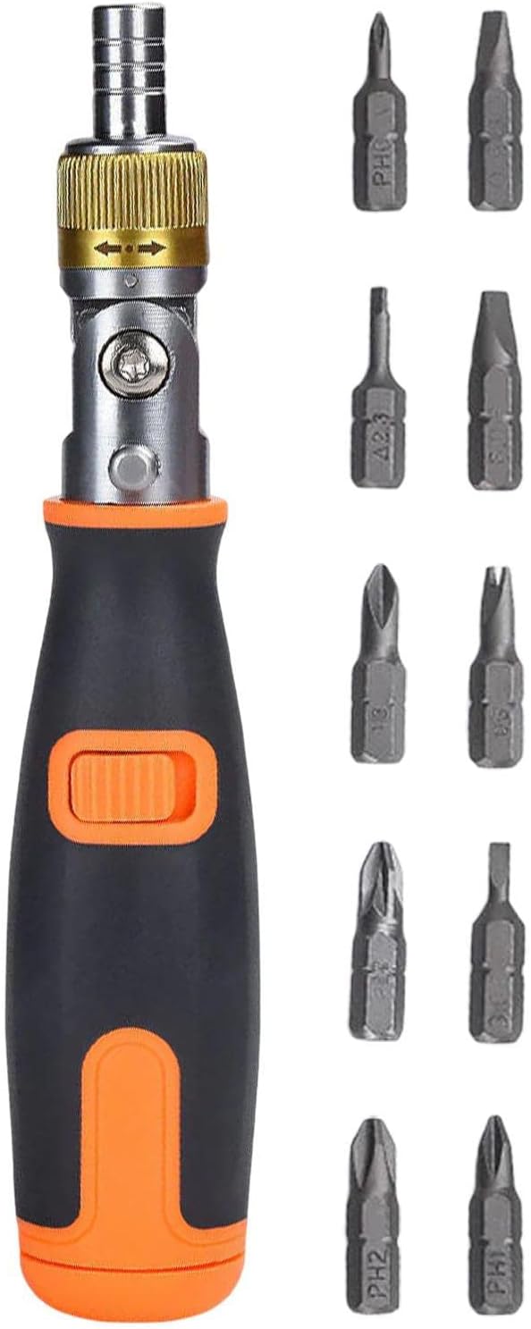 ToolFlex - Juego Completo de Destornilladores de Carraca Portátiles 10 en 1