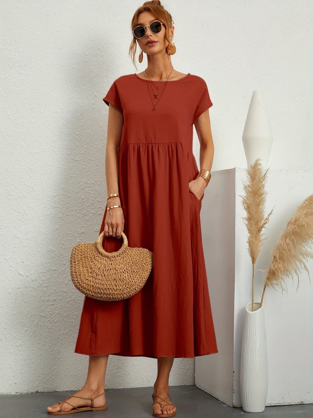 Jessica - Vestido Casual de Lino