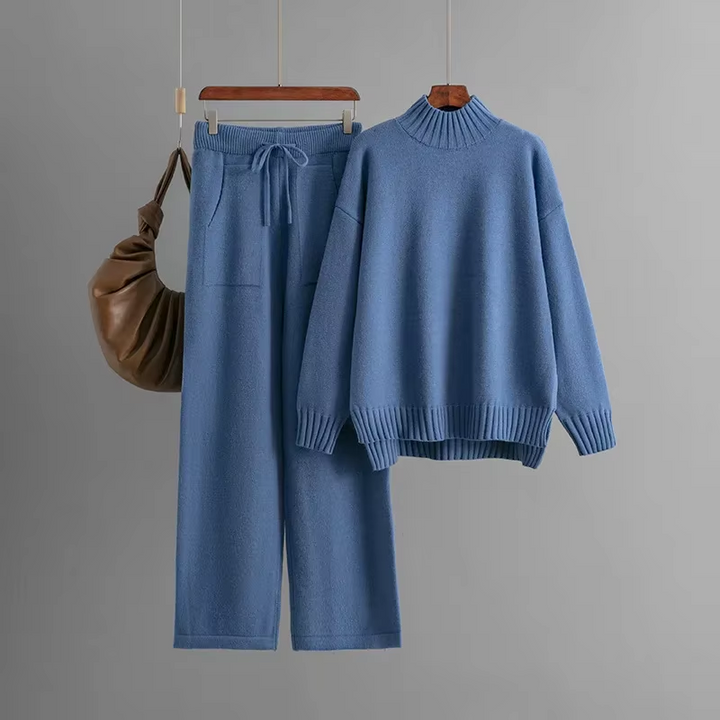 Cinthia - Conjunto De Camisa De Manga Larga y Pantalón Recto