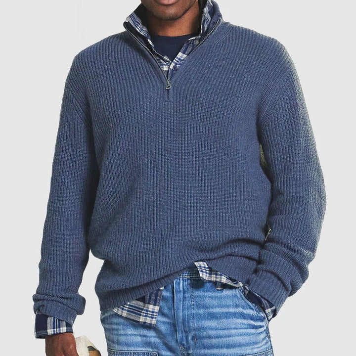 Cornelius - Jersey Con Cremallera De Estilo Informal y Cómodo