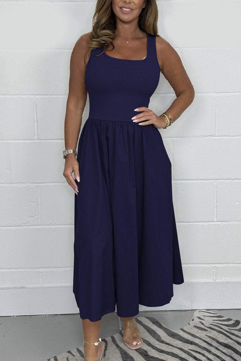 Cristiana - Vestido Sin Mangas Con Escote Cuadrado