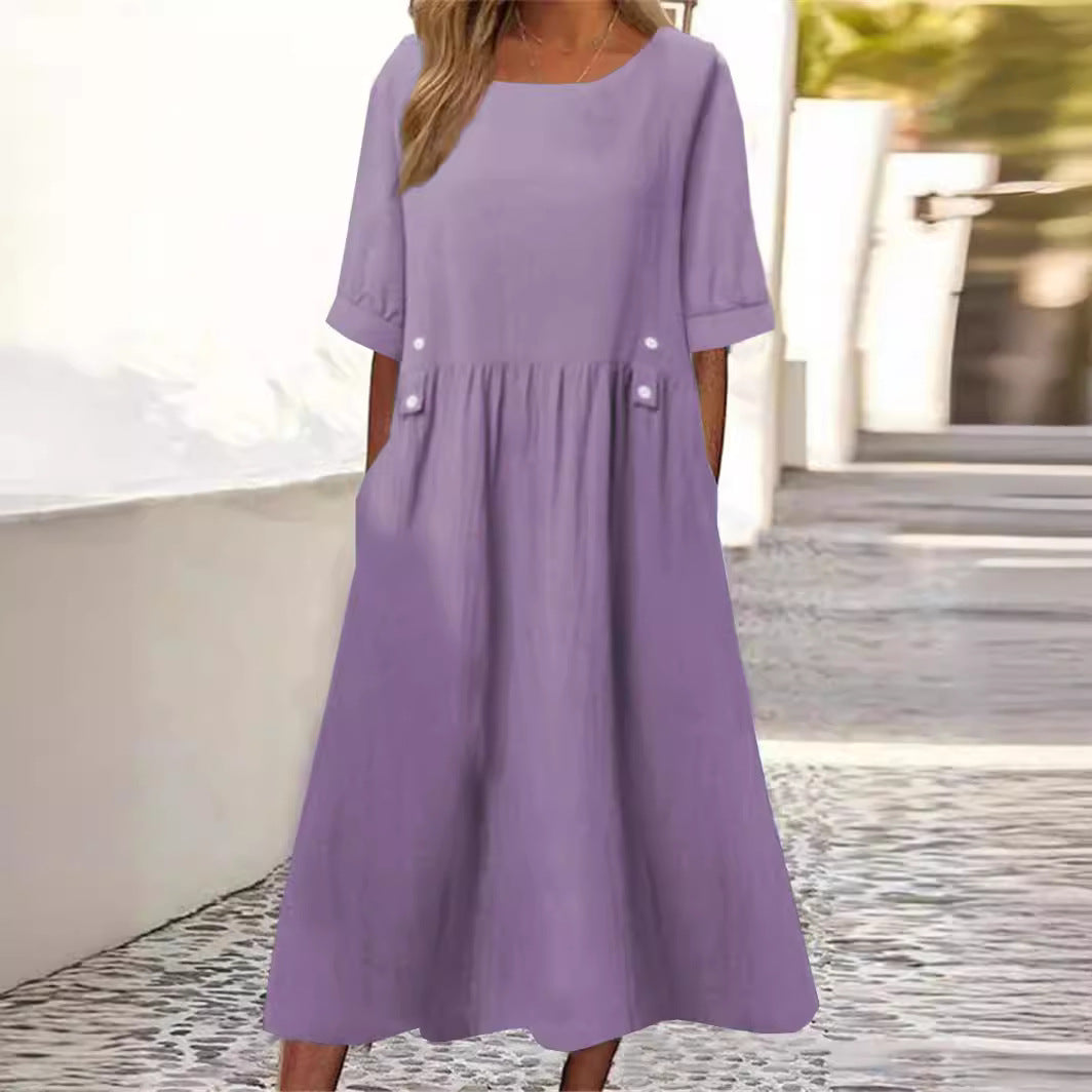 Norina - Vestido Veraniego de Lino y Algodón