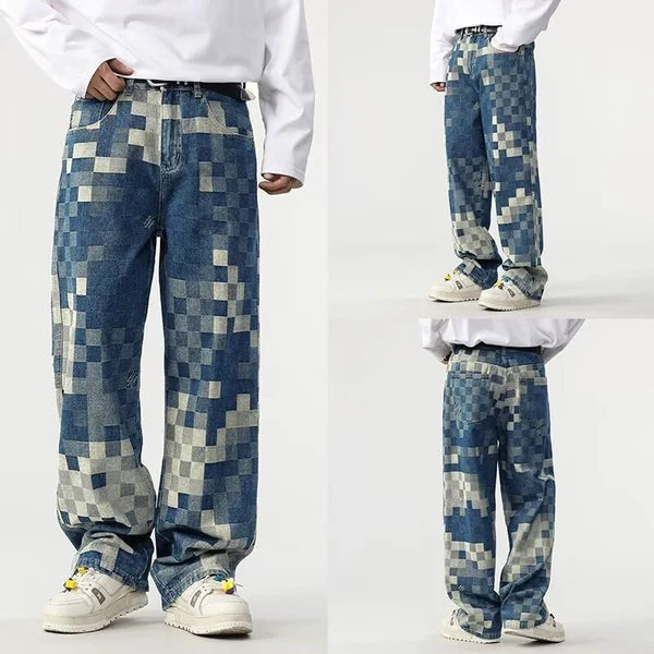 Sampson -  Pantalones Anchos con Estampado Pixelado