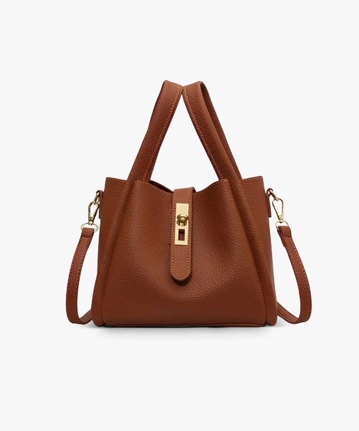 Kenia - Bolso de Hombro de Cuero con Bolsillo Interior