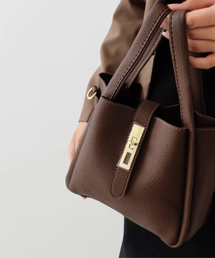 Kenia - Bolso de Hombro de Cuero con Bolsillo Interior
