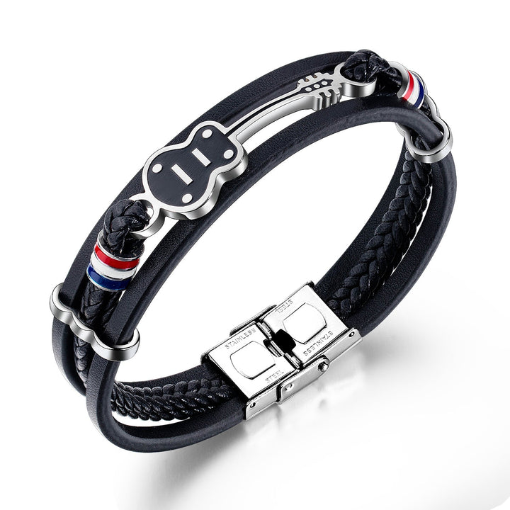 Nebil - Pulsera única Hecha a Mano de Cuero de Alta Calidad