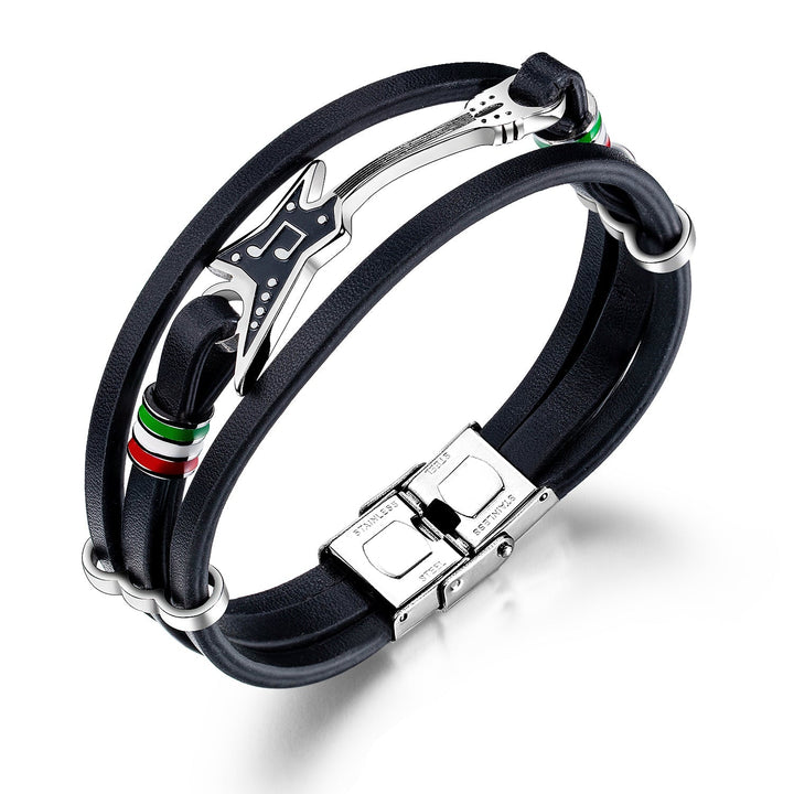 Nebil - Pulsera única Hecha a Mano de Cuero de Alta Calidad