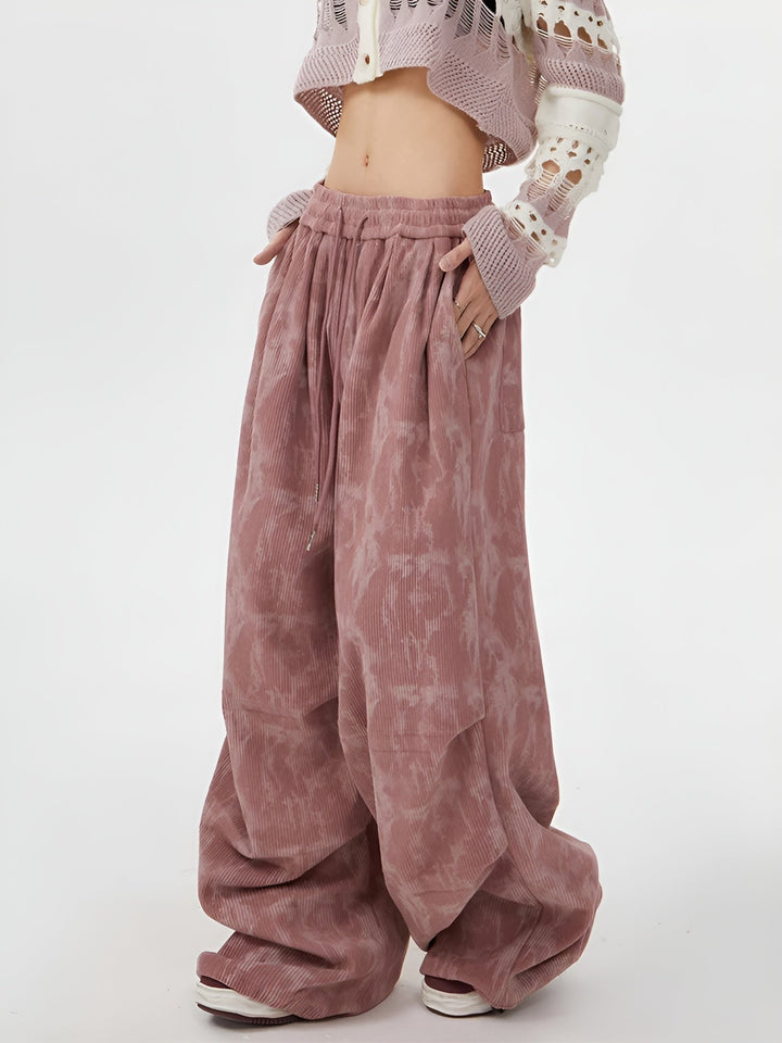 Natasia - Pantalones De Pierna Ancha y Cintura Elástica