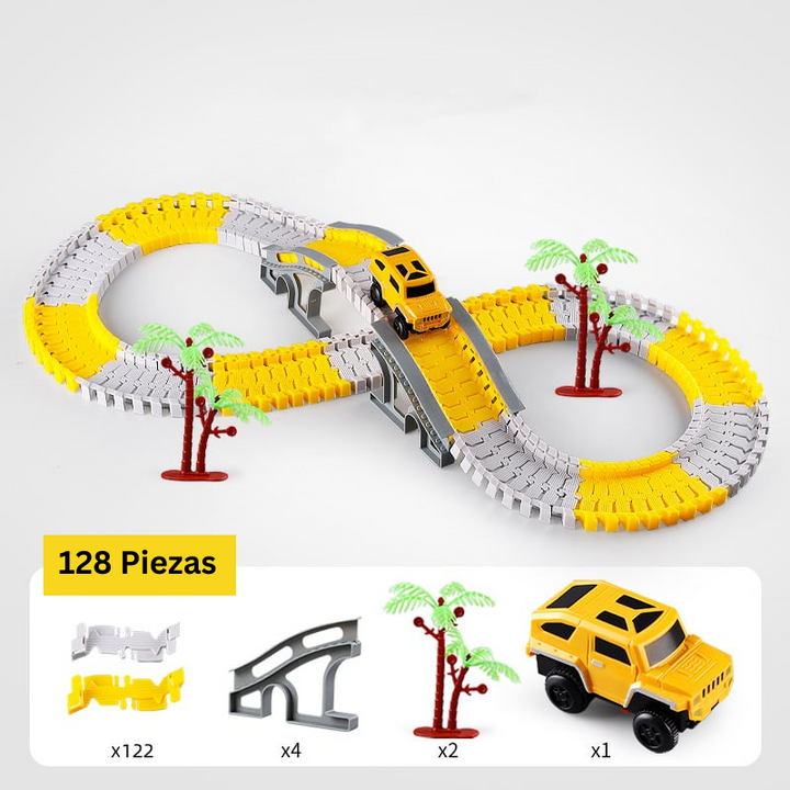 FlexiTrack - Juguete Eléctrico De Raíles Flexibles