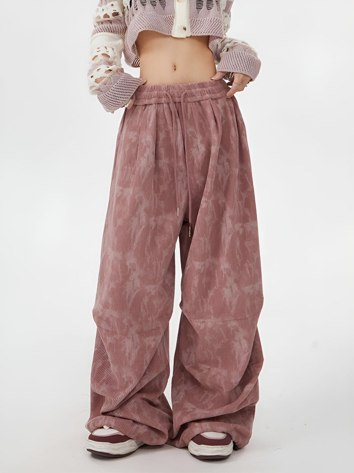 Natasia - Pantalones De Pierna Ancha y Cintura Elástica