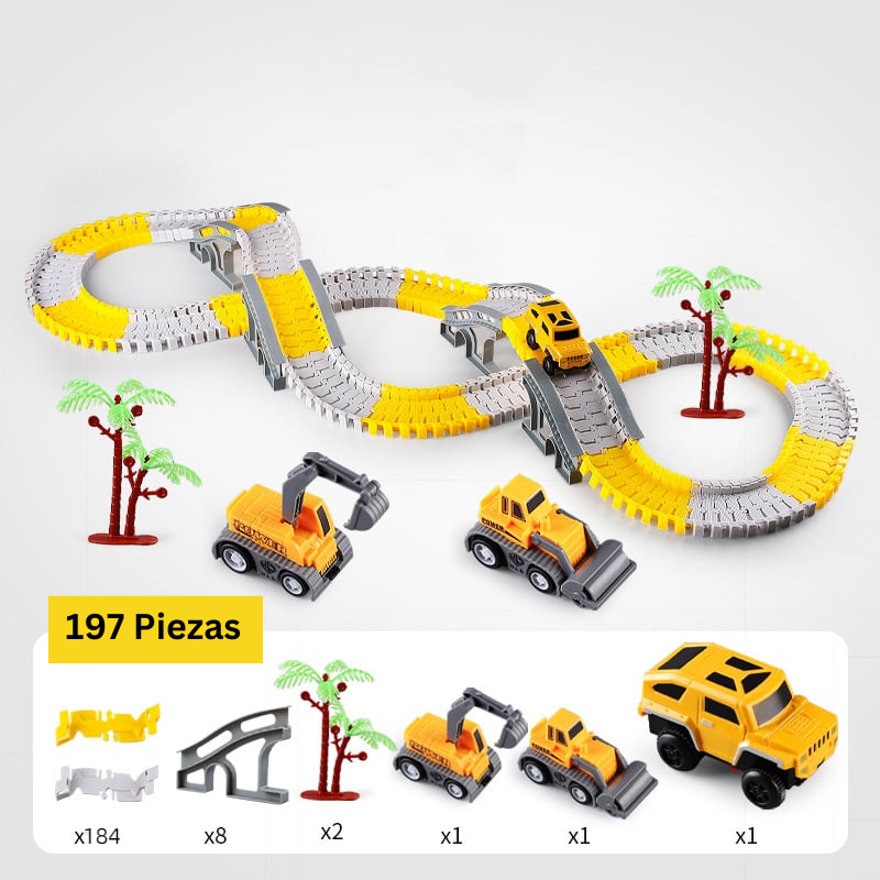 FlexiTrack - Juguete Eléctrico De Raíles Flexibles