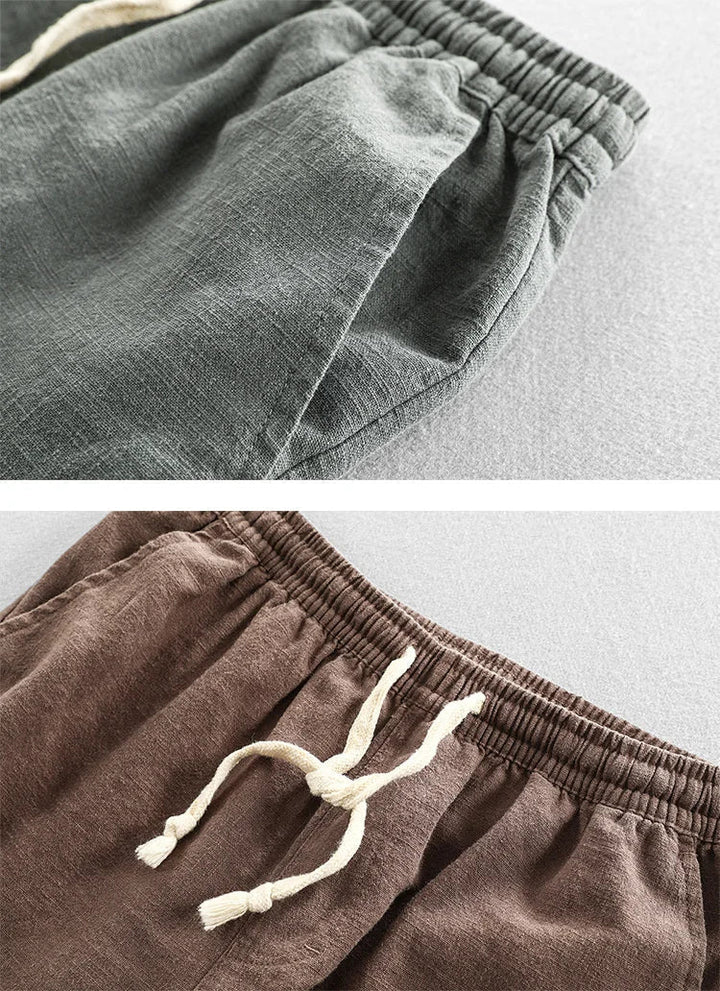 Leo - Pantalones Cortos De Lino Informales