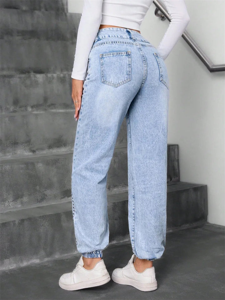 Friedel - Pantalones Vaqueros de Cintura Alta