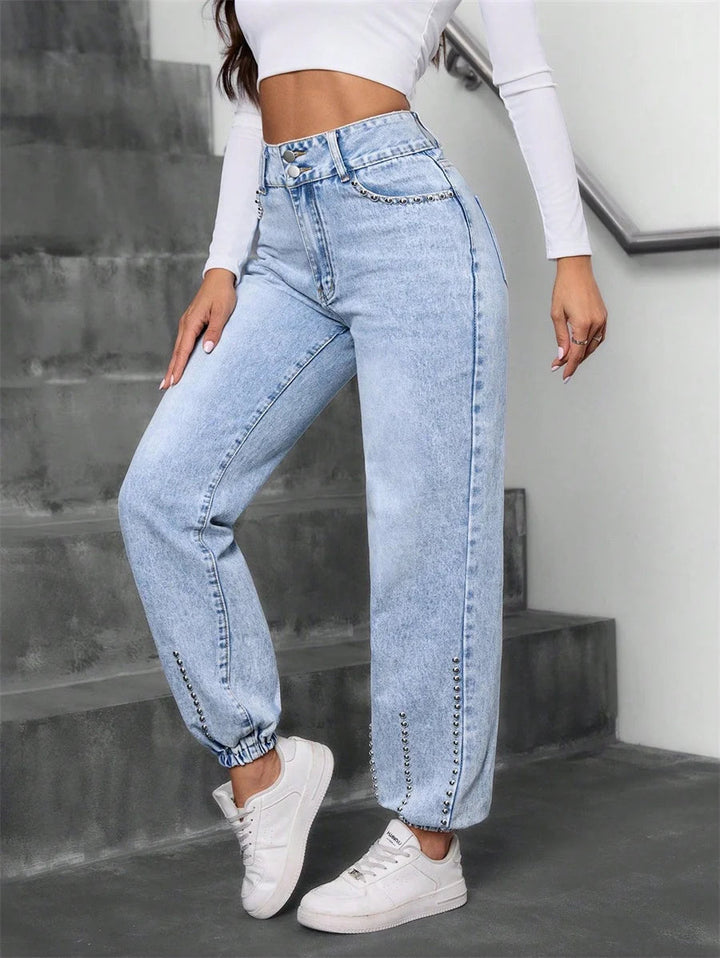 Friedel - Pantalones Vaqueros de Cintura Alta