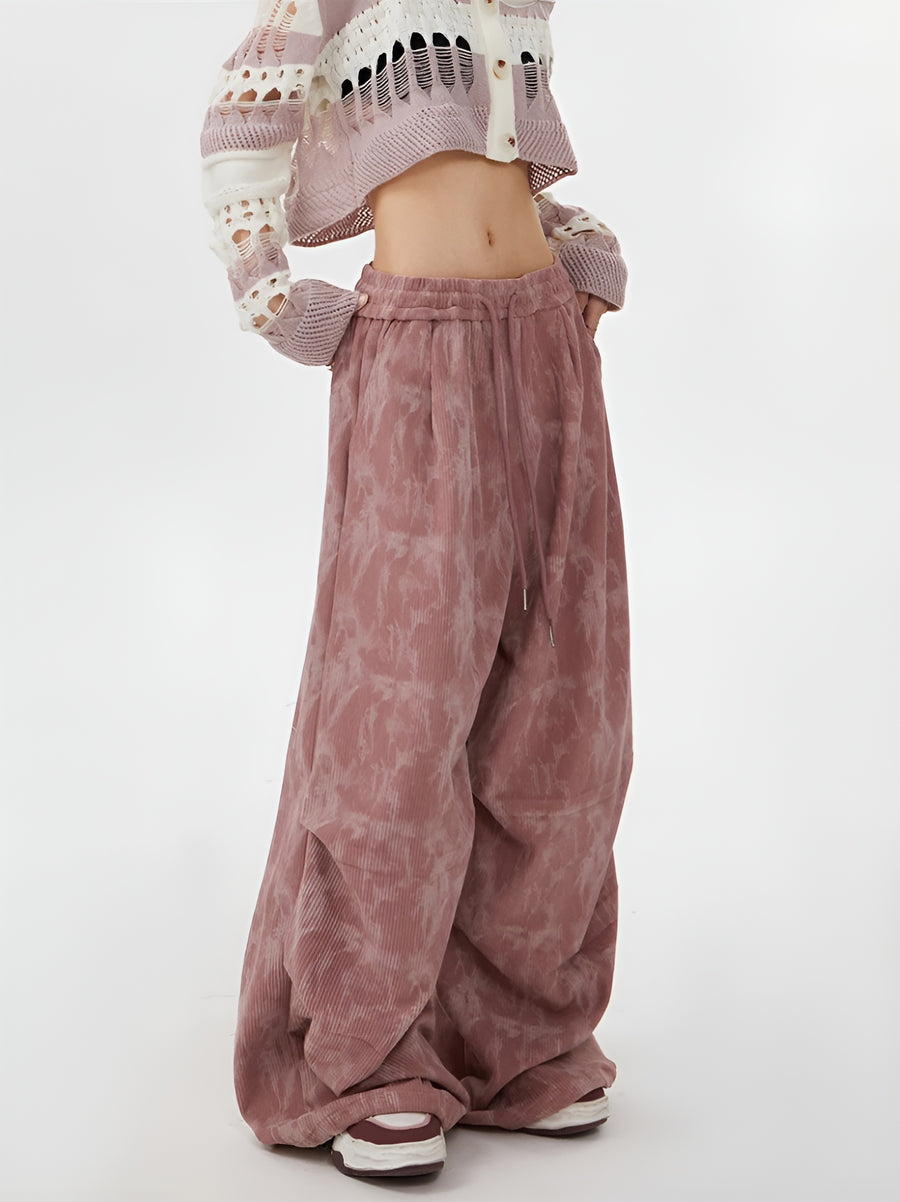 Natasia - Pantalones De Pierna Ancha y Cintura Elástica