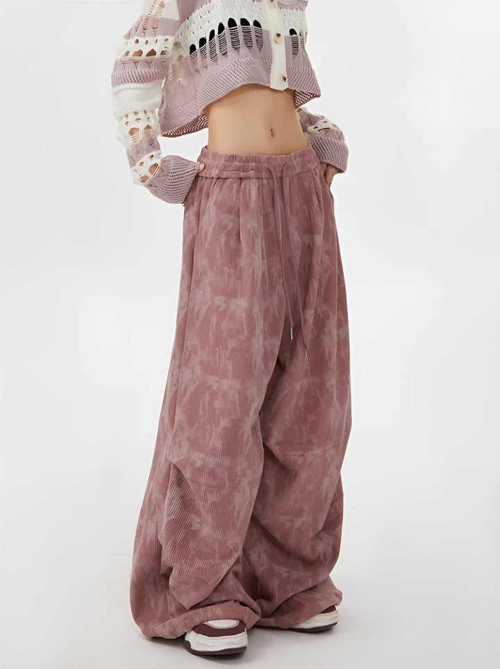 Natasia - Pantalones De Pierna Ancha y Cintura Elástica