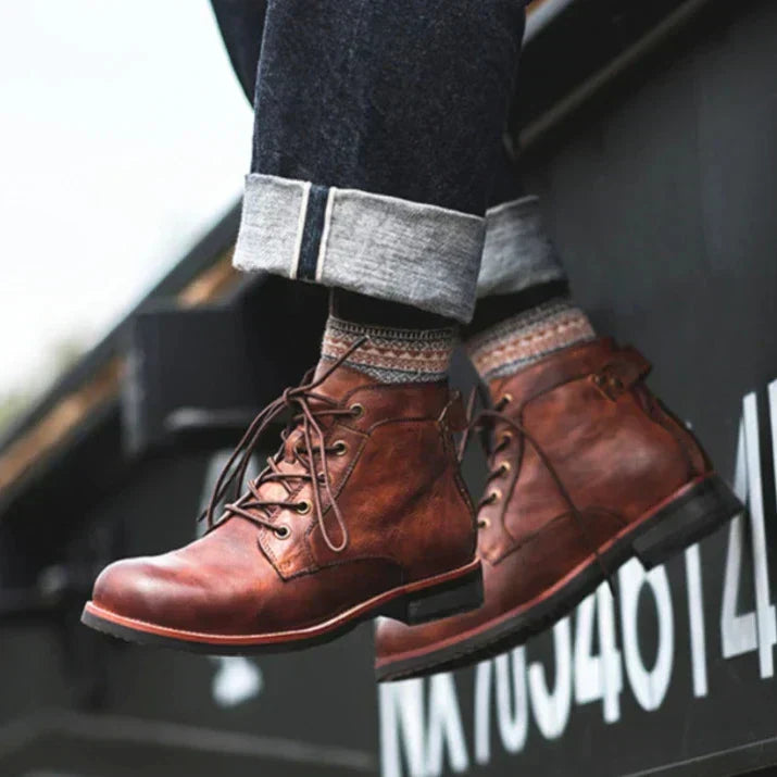 Kevine - Botas de Piel Vintage
