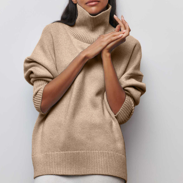 Safira - Cálido y Elegante Jersey De Cuello Alto