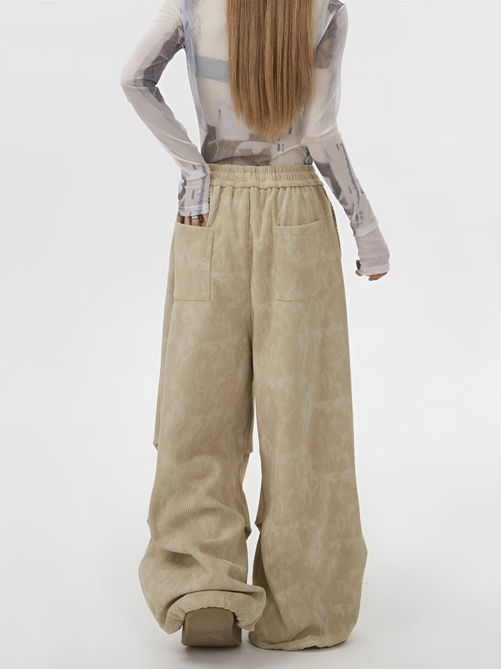 Natasia - Pantalones De Pierna Ancha y Cintura Elástica
