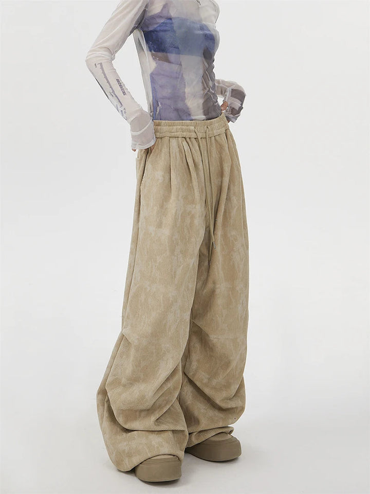 Natasia - Pantalones De Pierna Ancha y Cintura Elástica
