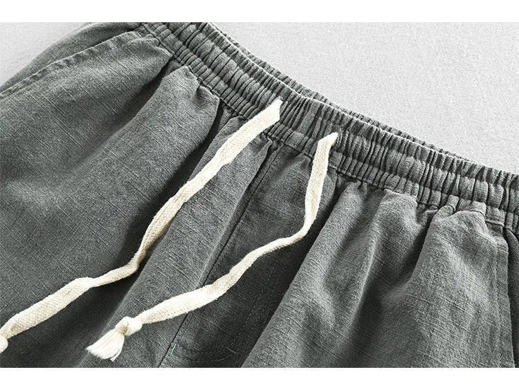 Leo - Pantalones Cortos De Lino Informales