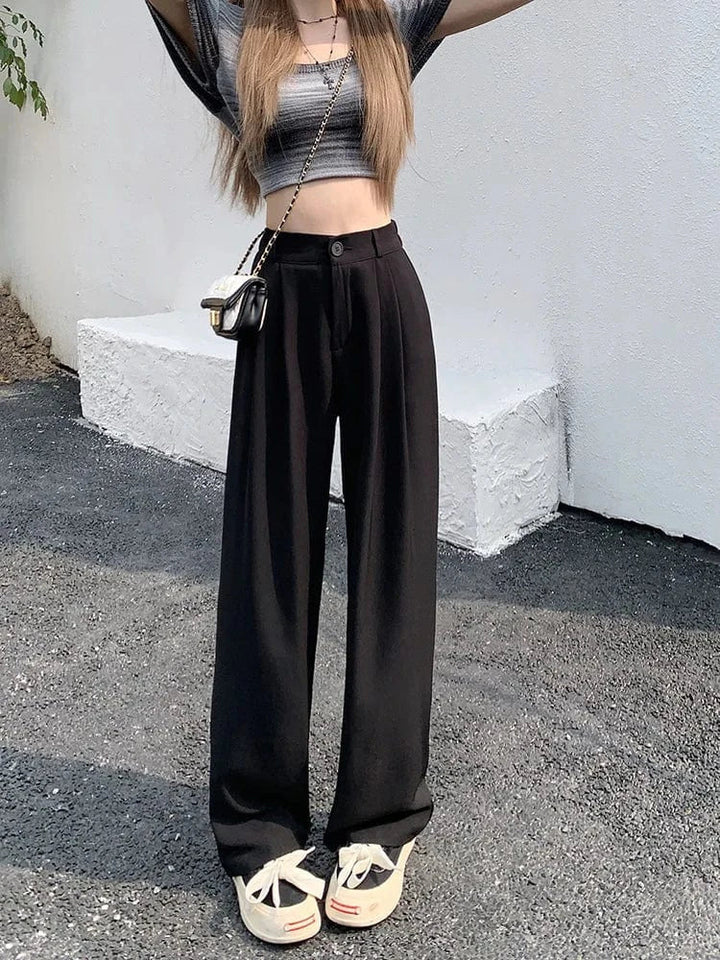 Susanne - Pantalón Suelto de Cintura Alta