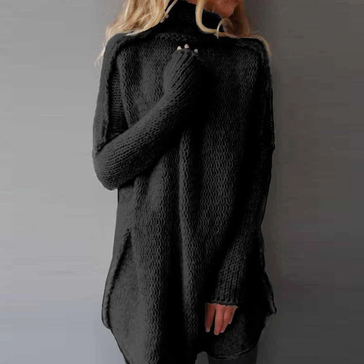 Natalie - Jersey de Punto de Cuello Alto