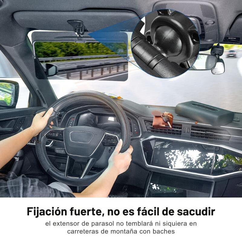 VisionClear - Parasol Universal Para Coche Con Protección Antideslumbrante Polarizada