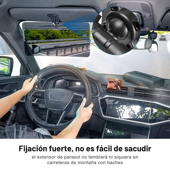 VisionClear - Parasol Universal Para Coche Con Protección Antideslumbrante Polarizada